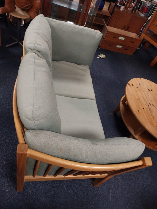 1 x ensemble de 2 canapés 2 places Andreas Hansen 1980 hêtre clair