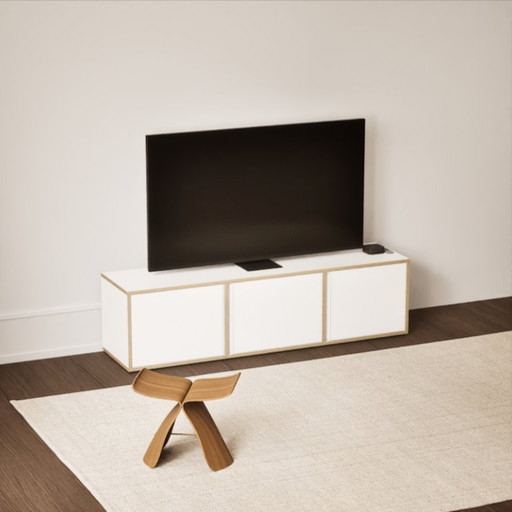 Tylko TV Stand in White with Doors