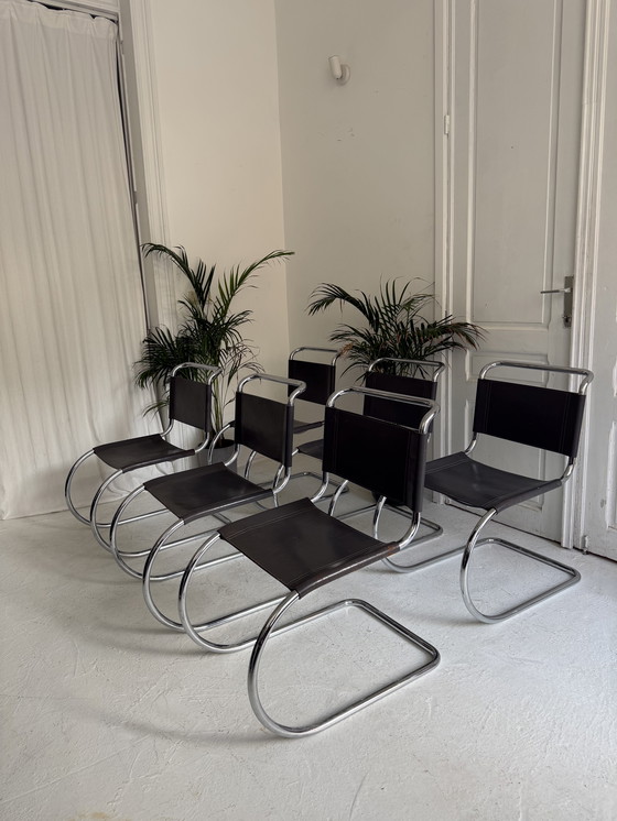 Image 1 of 6 vintage stoelen Mies van der Rhode