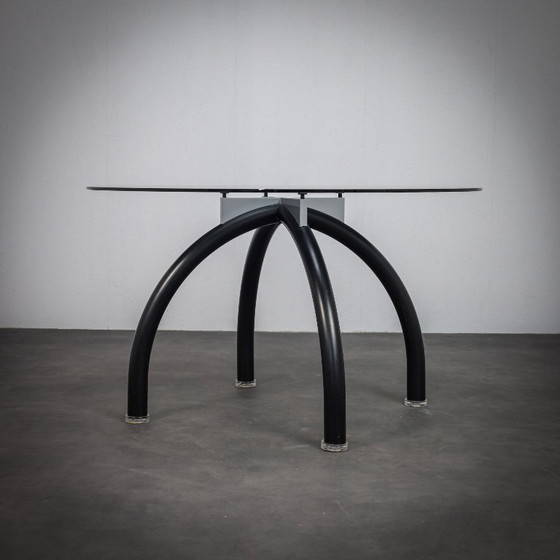 Image 1 of Table de salle à manger araignée postmoderne d'Ettore Sottsass pour Knoll International, Italie, années 1980