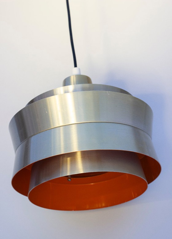 Image 1 of Carl Thore Trava Lampe, Aluminium und innen orange lackiert