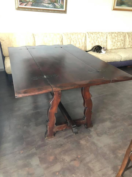 Antieke Walnoot Eettafel, jaren 1880 (photo 7 of 11)