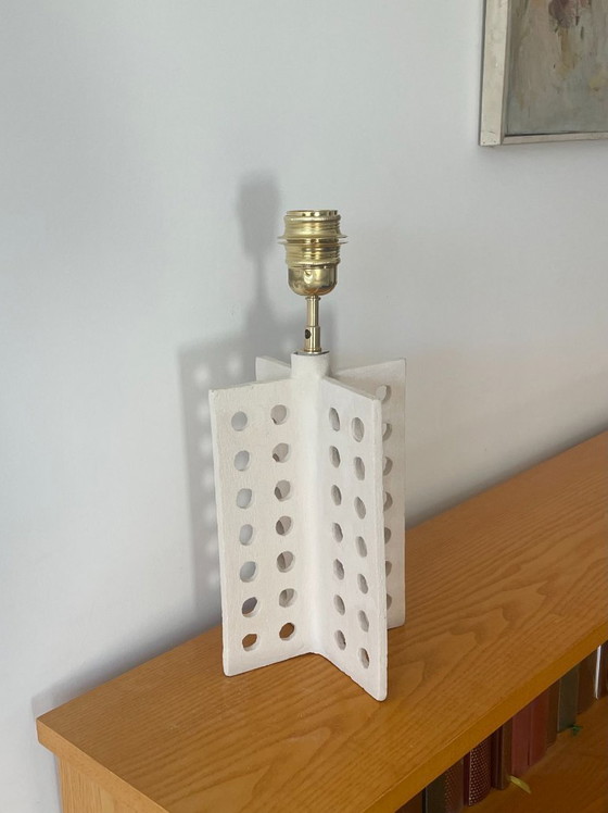 Image 1 of French contemporary ceramic lamp, "L 01" by Renzo Maar