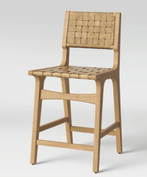 Tabouret de bar de comptoir Ceylon tissé naturel - Threshold