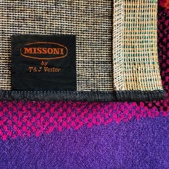 Superbe Tapis de Laine Postmoderne Italien des Années 80 par Missoni pour T&J Vestor. – Wool (photo 14 of 14)