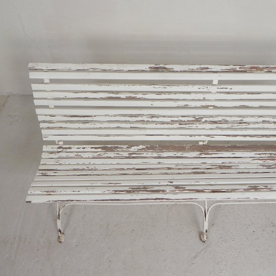Tuinbank, Lattenbank, Inklapbaar 2 Meter Lang, Jaren 30 – 3-5 zitsbanken, Wood, Iron (photo 7 of 30)