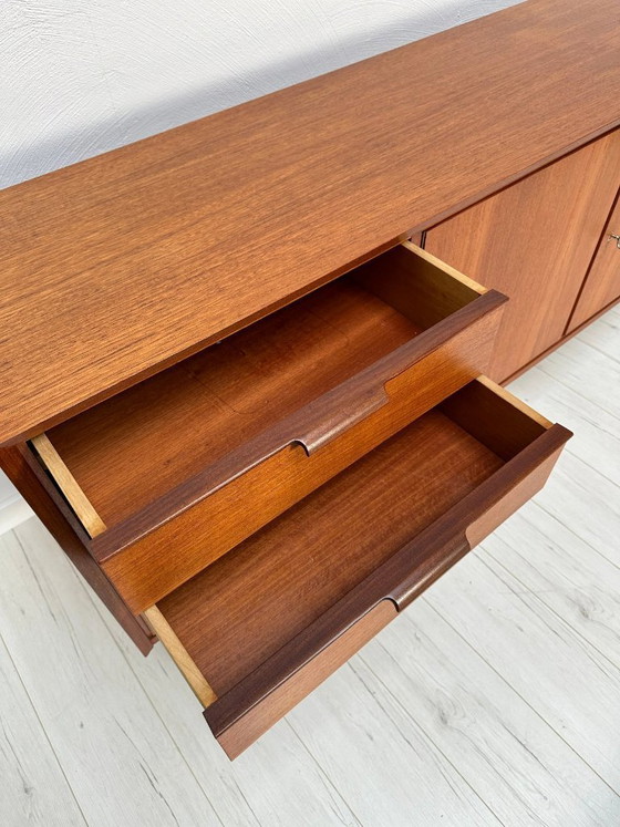 Image 1 of Vintage Large Teak Sideboard, Mid-Century Modern Scandinavian Design, 1960s