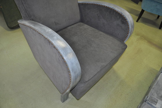 Fauteuil gris, années 1930 – Art Deco (photo 2 of 9)