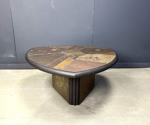 Paul Kingma Attributed Triangular Coffee Table, 1980s