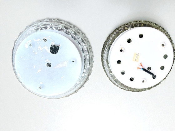 Image 1 of Pareja de lámparas empotrables de cristal para techo o pared