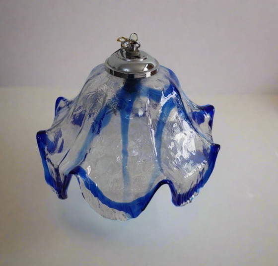 Image 1 of Lámpara colgante estilo pañuelo de cristal de Murano de mediados de siglo de Mazzegga, década de 1960