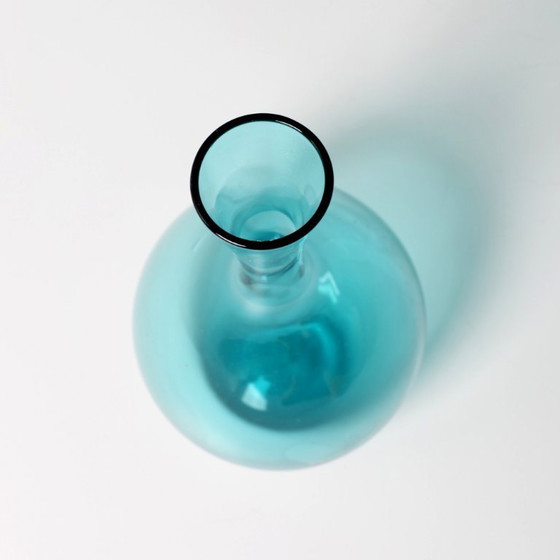 Image 1 of Vintage Mid-Century Light Blue Glass Vase by Arthur Persy / Gullaskruf / Sweden / 1950s