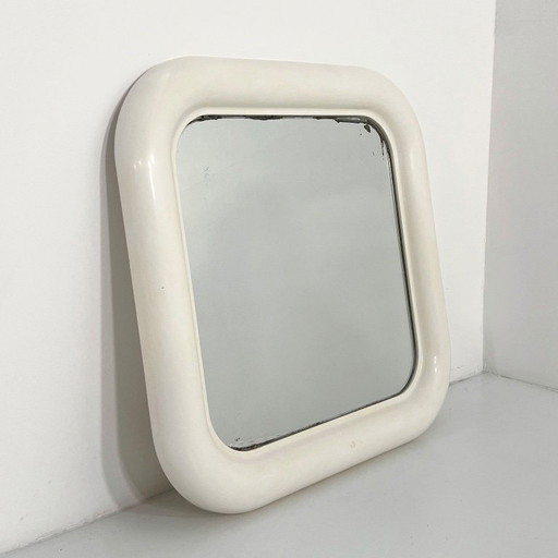White Delfo Mirror by Sergio Mazza for Artemide, 1970s