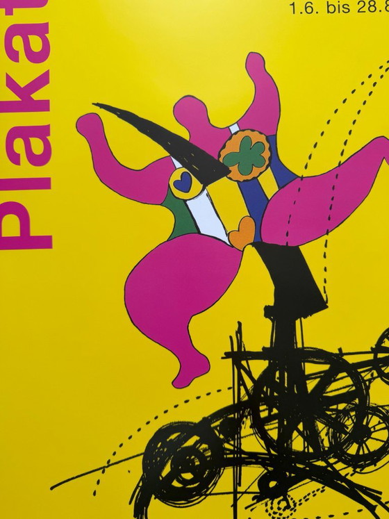 Niki de Saint Phalle (1930–2002), Cartel de exposición con Jean Tinguely, 2005, Impreso en Alemania (photo 11 of 11)
