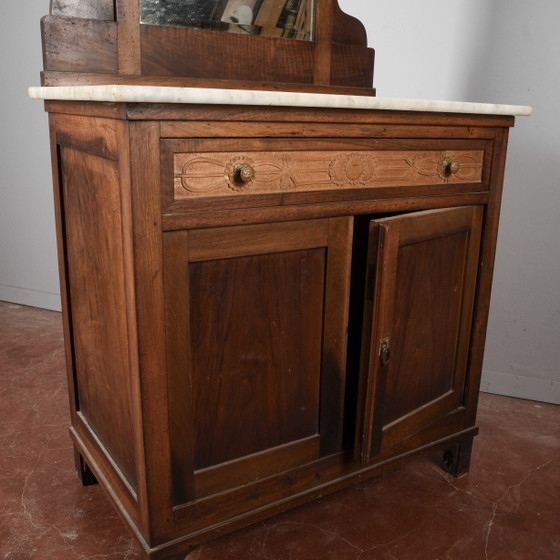 Small vanity cabinet with mirror and marble top – Sideboard, Wood, Klassiek (photo 14 of 20)