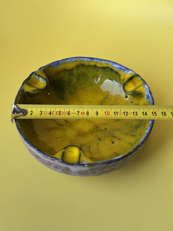 Image 1 of Vintage ceramic bowl/ashtray fat lava style retro 60s/70s