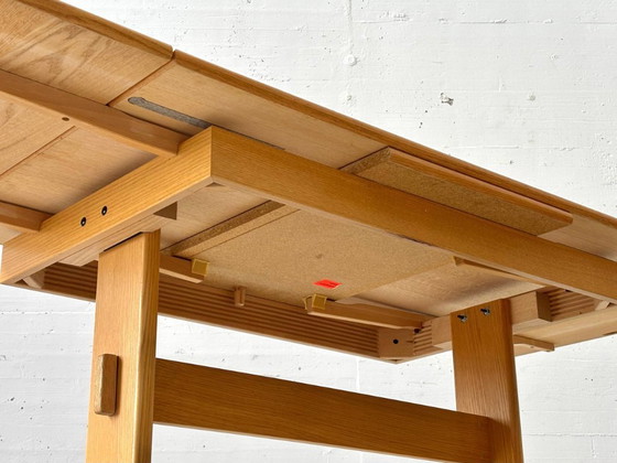 Image 1 of Scandinavian-style oak dining table with extendable ends, 1970s