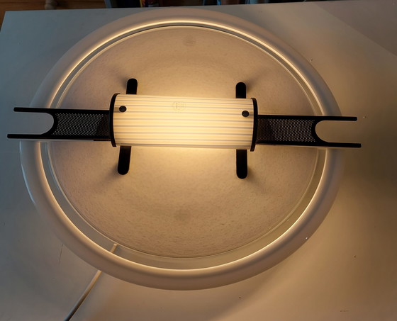 Image 1 of Lampada da soffitto in vetro di Murano, stile postmoderno anni '70, ambientata nell'era spaziale.