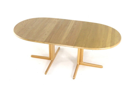 Image 1 of Juul Kristensen for JK mobler oak oval extendable dining table vintage Danish