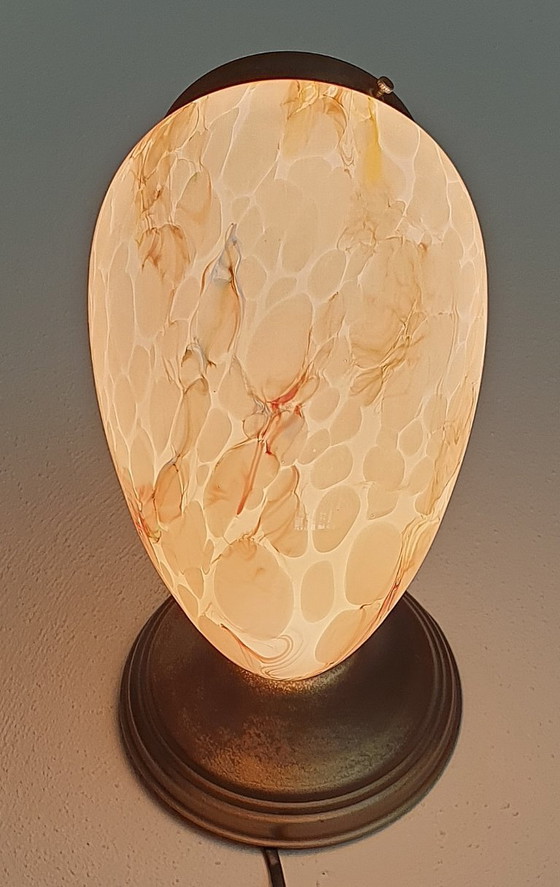 Image 1 of Art-Deco-Wandleuchte aus Opalglas