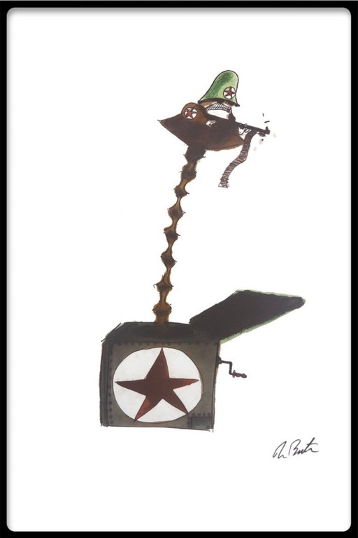 Tim Burton – Soldat dans sa boîte – Tirage officiel en édition limitée signé – 20 x 30 cm