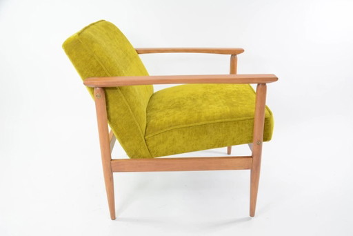 M gestructureerde fluwelen fauteuils citroen