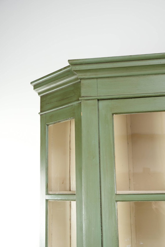 Image 1 of Antieke Hollandse servies/ keuken/ buffetkast uit begin 19e eeuw van grenenhout