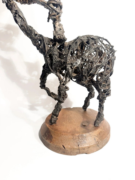 Sculpture de Chevalier en Fer Agenore Fabbri des années 1970 – Expressionisme (photo 5 of 13)
