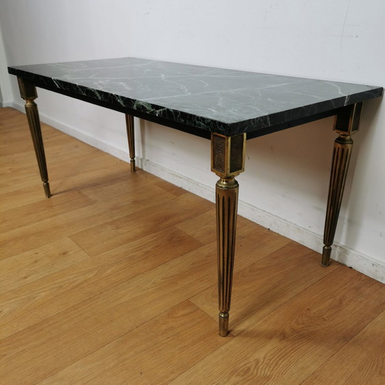 Image 1 of Hollywood Regency, Vintage Coffee Table With Marble Top