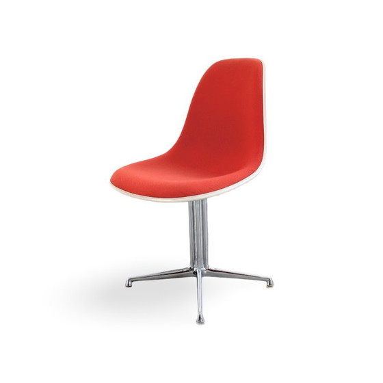 Set of 4 La Fonda chairs Vitra Charles Eames fiberglass vintage – Side chairs, Chrome (photo 4 of 10)