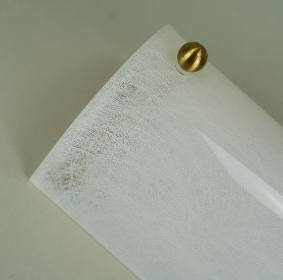 Image 1 of mid century SCONCE acrylic and brass 1960s 1970s lucite wall lamp