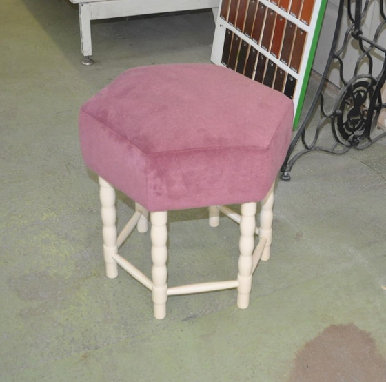 Taburete Mid-Century – Terciopelo, Mid Century Modern (photo 3 of 4)