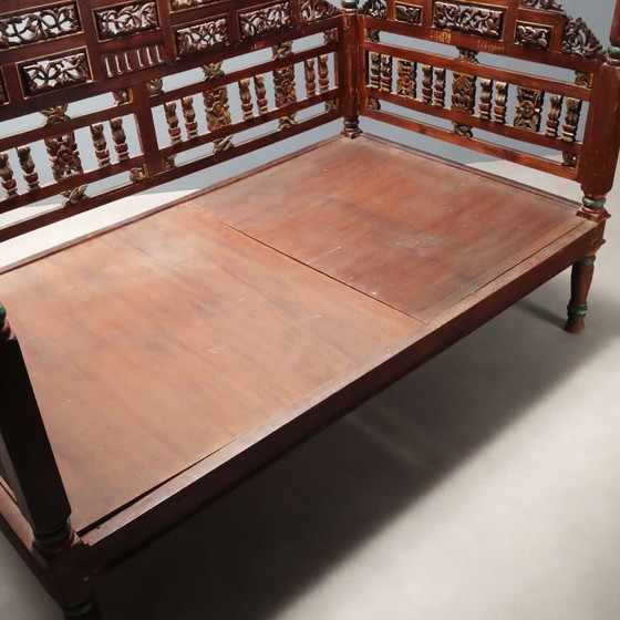 Image 1 of Letto a Baldacchino in Legno Esotico