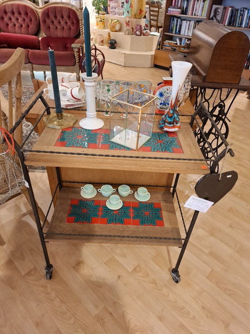 Cast Iron Serving Trolley/ Buffet Table
