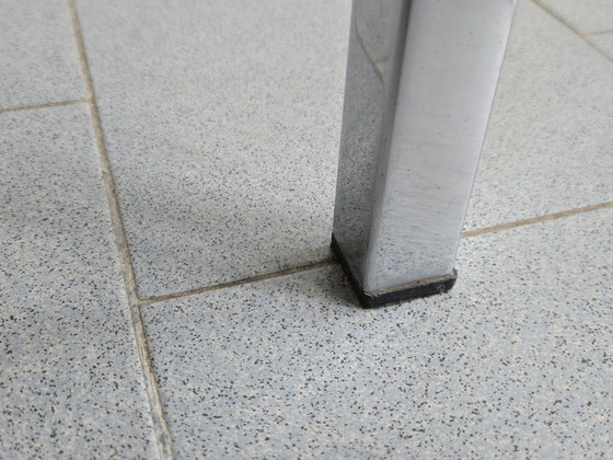 Image 1 of Vintage 1970s Side Coffee Table, Pink Granite & Chrome Steel, DLG Florence Knoll