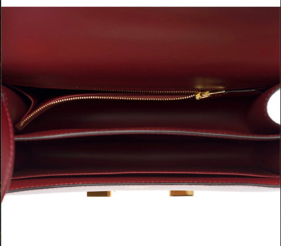 Image 1 of Borsa HERMES Constance en Cuir Rouge - 103287