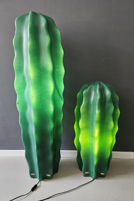 Set van 2 Flötotto Sucu Cactus Vloerlampen Art Nowo Jaren 90