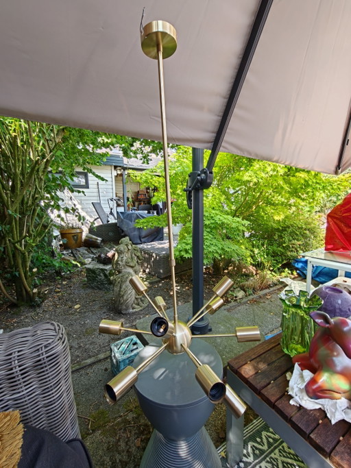 Messing Sputnik Kroonluchter - Iconisch Jaren '60 Design – plafondlampen, Brass