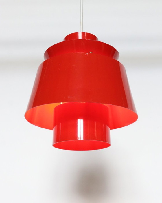 Vintage Danish red Pendant lamp Jørn Utzon – Metal (photo 6 of 9)