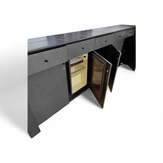 Image 1 of Juego completo de escritorio de cuero - Guido Faleschini - (7 piezas)