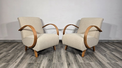 Poltrone Lounge di Jindrich Halabala, set da 2