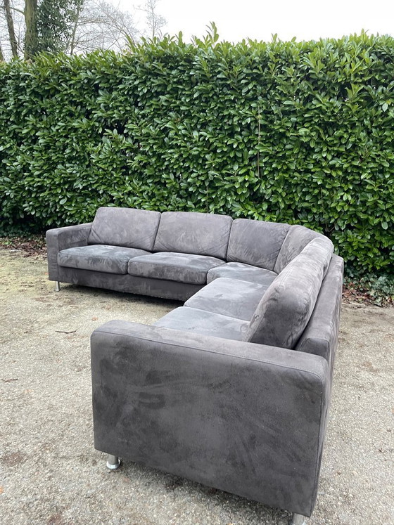 Image 1 of Grote antracietkleurige hoekbank - Ruime loungebank - Gratis levering
