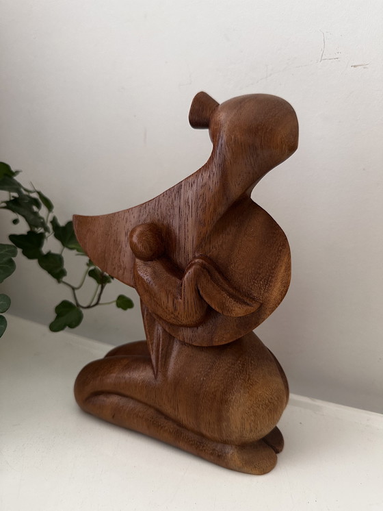 Image 1 of Statue en bois Mid Century
