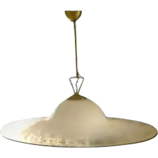Lampe suspendue vintage en verre de Murano par Vistosi, années 1980