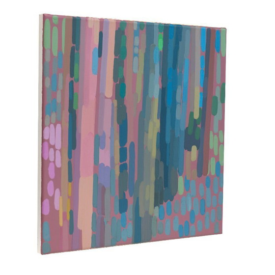 Image 1 of Painting "Forest Light 2", hand-painted unique piece, nature, landscape painting, acrylic painting 40x40cm