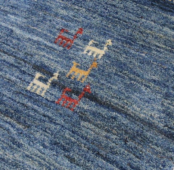 Image 1 of Original Perserteppich Gabbeh Ghashghai Orientteppich 140 cm x 83 cm Alt Natur