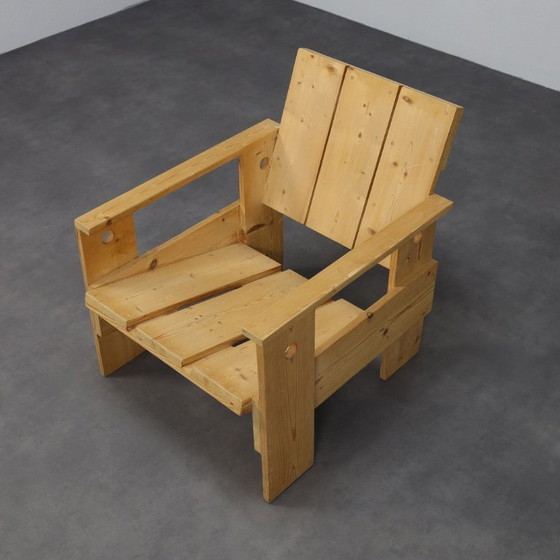 Image 1 of Crate Loungestoel, in de stijl van Gerrit Rietveld, jaren 1980