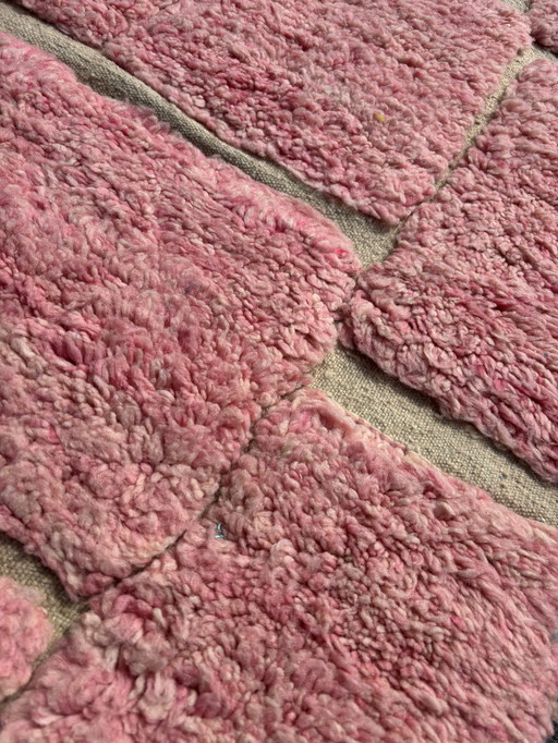 Moroccan Pink Beni Ourain Rug 210x300 cm - Beni ourain rug, Authentic Moroccan rug, Berber carpet