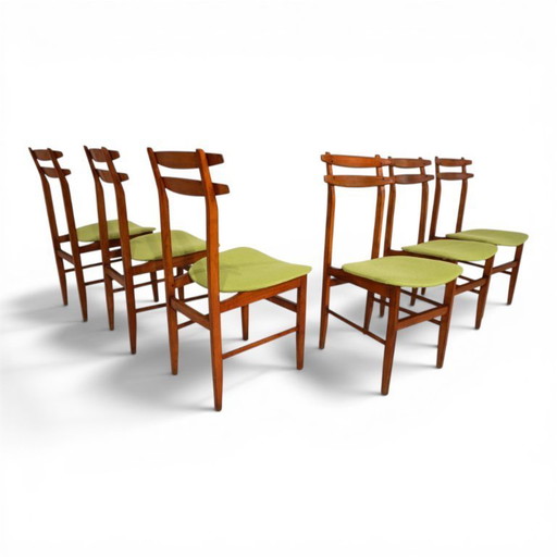 Ensemble de 6 chaises de salle à manger par Amma Torino, 1960