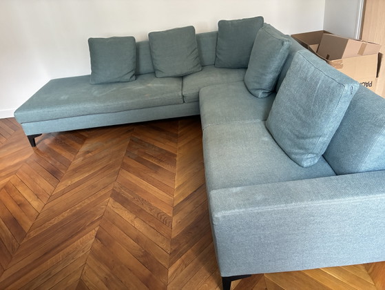 Image 1 of Canapé modulable Meridiani – modèle Prince – bleu – 2 éléments